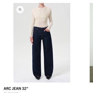 Agolde Deep Blue Wide Leg Jeans